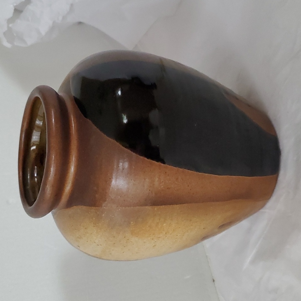 MCM Robert Maxwell Drip Jar Pottery Marked Treasure Craft w/ Tennessee on Bottom